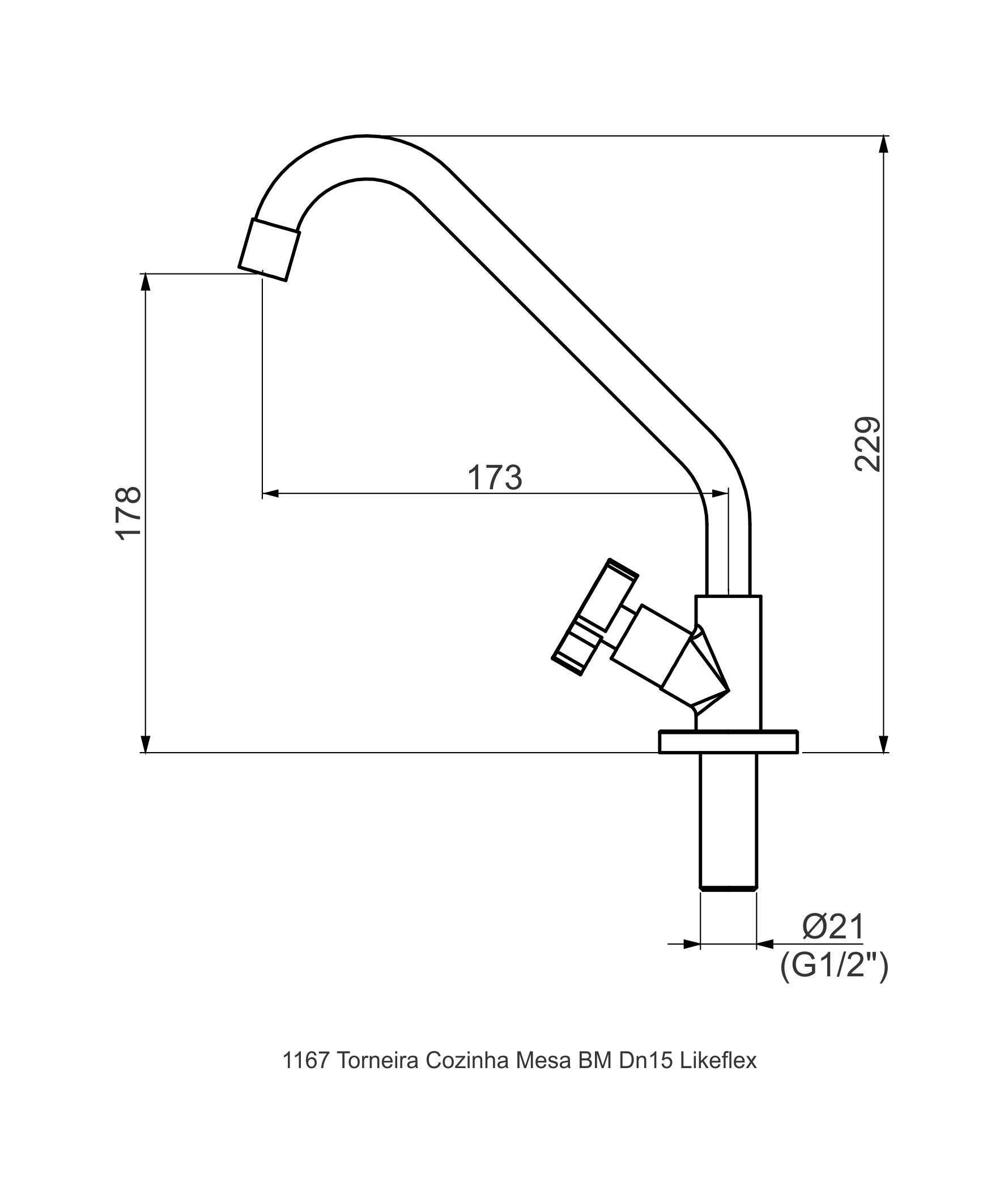 10747610 - 1167 C29 - Torneira cozinha - Likeflex
