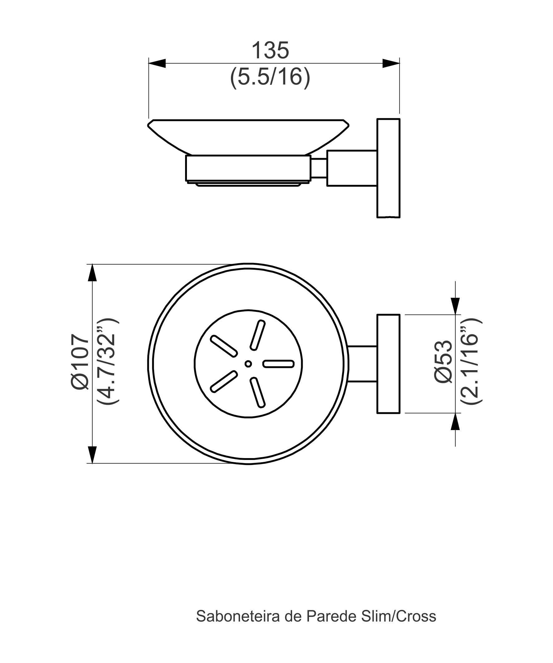 12121510 - C36 - Saboneteira de parede - Slim