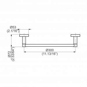 12122910 - C36 - Porta toalha de rosto - barra - Slim