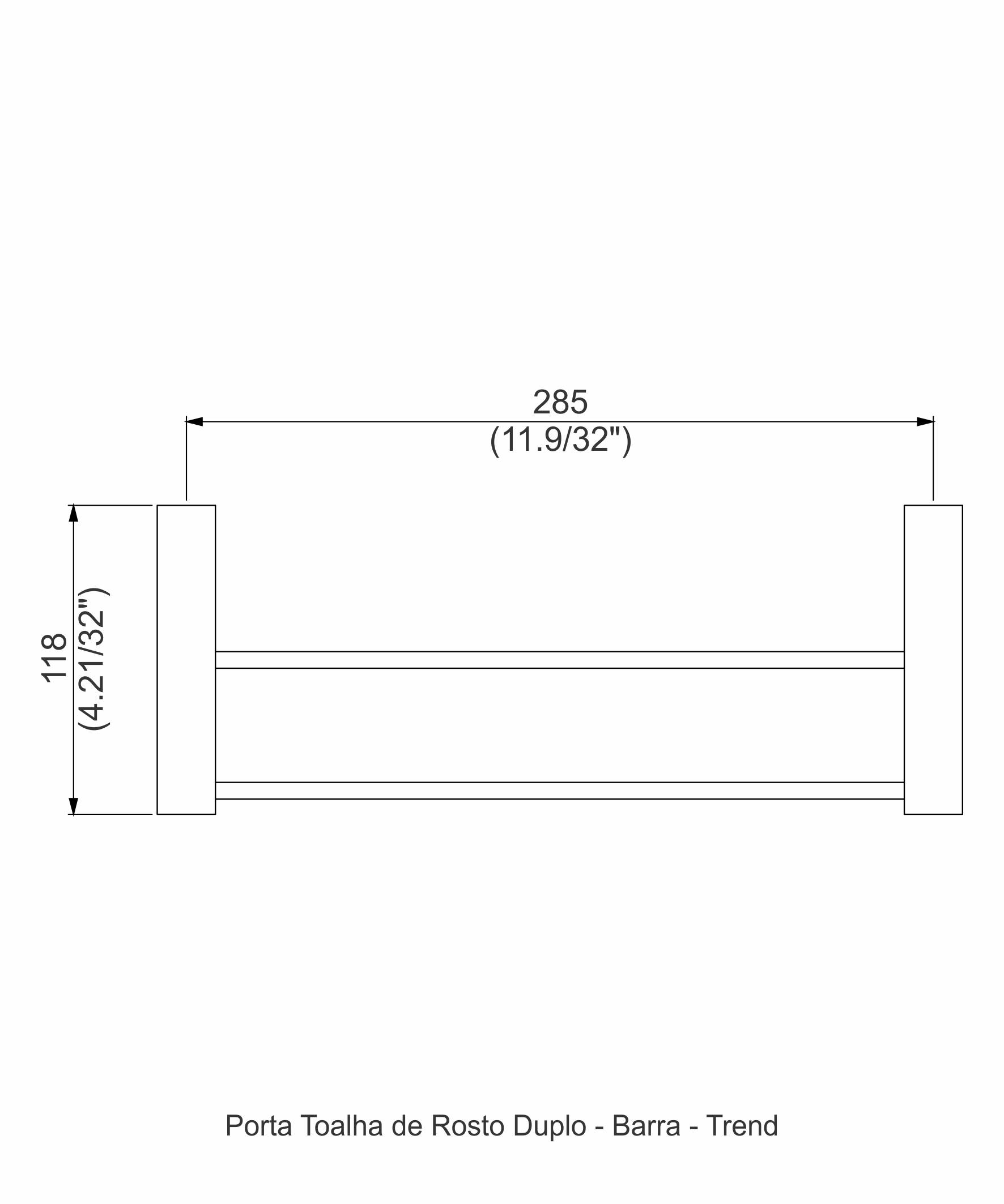 12125910 - C83 Porta Toalha rosto duplo - Trend