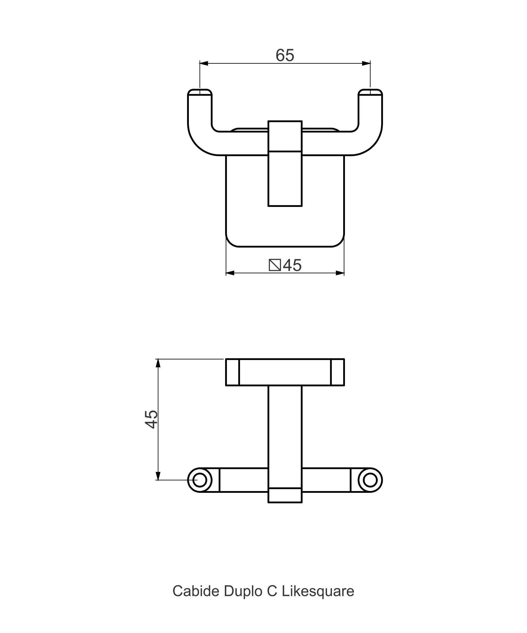 12131410 - Cabide Duplo - Like Square